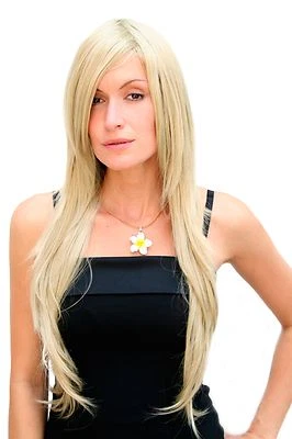 WIG ME UP Peluca mujer muy larga rubia rubia clara escalonada lisa vértice 75cm 3110