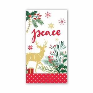 Michel Design Works 15 Triple-Ply Paper Hostess Napkins Christmas Joy to World - Picture 1 of 1