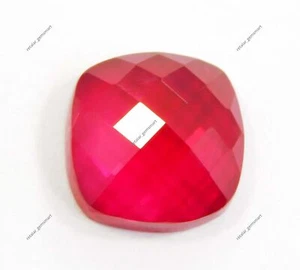 9 Ct Natural CERTIFIED Red Ruby Unheated Square Carving Blood Loose Gemstone - Picture 1 of 5