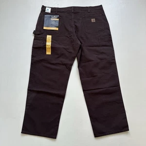 NWT Carhartt Washed Duck Work Dungaree Pants Utility Mens 42x32 Brown B11 DKB - Picture 1 of 4