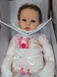 20" Ashton Drake Baby Doll "Katie" Realtouch Linda Murray Brunette Curls NRFB O - Picture 1 of 15