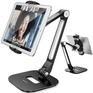 Tablet Stand, Multi-Angle Adjustable iPad Stand Holder, 360° Swivel Tablets S... - Picture 1 of 9