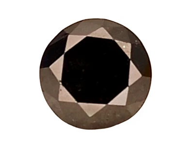 2.02CTS Black natural diamond Round cut loose gemstones, "see video - Image 1 of 3