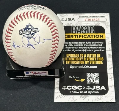 Andrew Friedman Signed 2025 World Series Baseball Autographed Dodgers JSA COA - Image 1 of 2