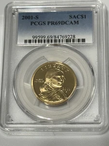 2001-S Sacagawea $1 Dollar Proof PCGS PR69DCAM ~ Deep Cameo - Picture 1 of 4
