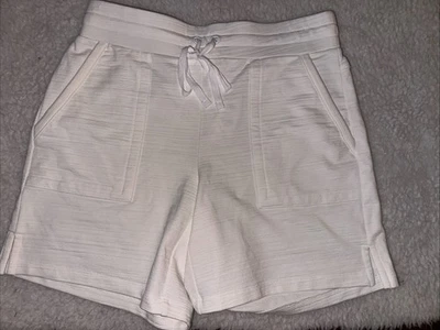 Talbots Women’s White Petite  Drawstring Shorts Size Small Elastic Waist NWT - Image 1 of 4