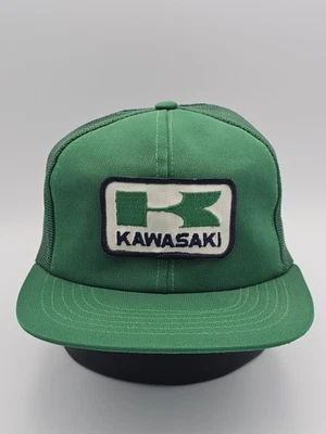 De colección Raro Kawasaki Dirtbike Racing ATV Parche de Malla Promo De Colección Sombrero Gorra Snapback Foto 1 de 4