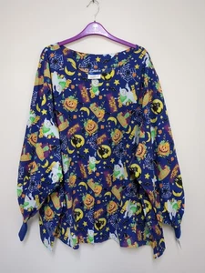 Crest Halloween Scrub Jacket,, Long Sleeves/ Knit Cuffs, Size 5 XL, NEW!! - Picture 1 of 4