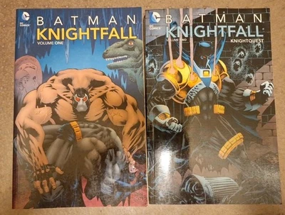 Batman Knightfall Vol 1 & 2 TPB Lot DC Comics Bane Azrael Graphic Novels - Image 1 of 3