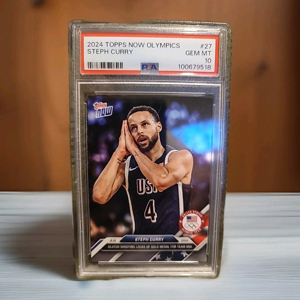 2024 Topps Now Olympic/Paralympic Games - Stephen Curry #27 /89838. PSA 10 - Image 1 of 2