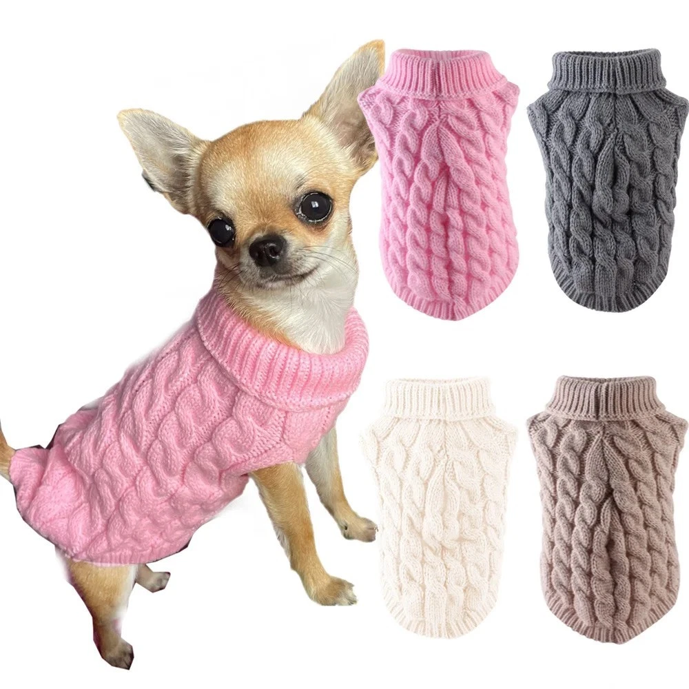 QBLEEV Pullover Für Kleine Hunde – Warm, Weiches Acryl, Rollkragen, Verschiedene Größen