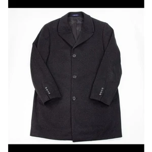 Ralph Lauren Mens XL Black Wool Cashmere Overcoat Amicale Coat 37" Long - Picture 1 of 12