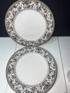 Royal Doulton Studio Provence Noir 10 3/4" Dinner Plate - French County Lot Of 2 - Picture 1 of 4