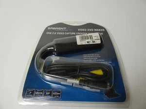 Sabrent USB 2.0 Video/Audio Capture DVD Maker Adapter USB-AVCPT NOWY - Zdjęcie 1 z 3