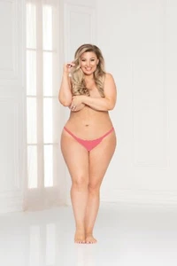 New women's lace panty sexy lingerie intimates gift plus size Coral 11132X - Picture 1 of 4