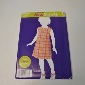 Easy Simplicity Sew Simple Pattern A1836 Toddler Child Dress Sz 3-6 Uncut - Picture 1 of 3