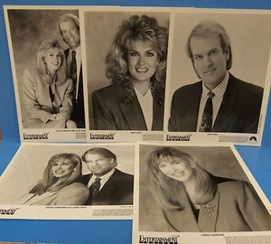 Entertainment Tonight 1990 B&W Promo 8x10 Photo LOT 2 John Tesh Mary Hart, Leeza - Picture 1 of 4