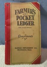 Vintage 1944-1945 John Deere Farmers Pocket Ledger 78th Edition Hutchinson KS
