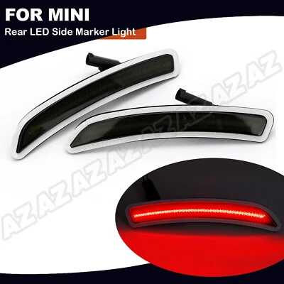 For Mini Cooper 2014-2019 F55 F56 F57 Red LED Side Marker Light Rear Smoked 2pcs - Image 1 of 4