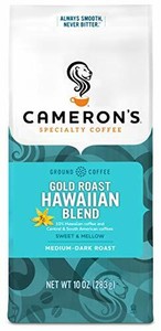 Cameron's Coffee Roasted Ground Coffee Bag, Gold Roast Hawaiian Blend, 10 Ounce