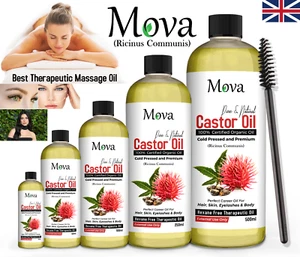 100% Pure Organic Castor Oil for Eyelashes Eyebrows and Hair +free Mascara Brush - Picture 1 of 10