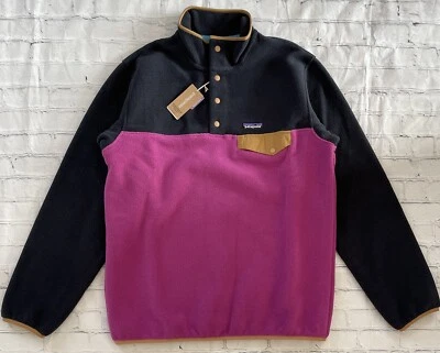 Patagonia Synchilla Snap-T Fleece Pullover Women's Size L NWT Amaranth Pink - Image 1 of 4