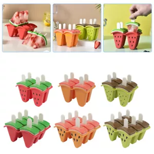 FROZEN ICE CREAM DIY POP MOLD POPSICLE MAKER LOLLY MOULD TRAY PAN KITCHEN LM - Picture 1 of 27