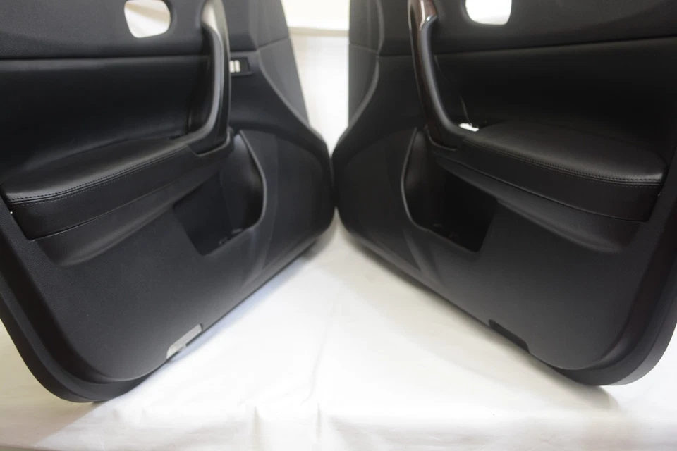 Panel puerta reposabrazos cuero sintético para Nissan Máxima 09-14 puntada negra Foto 1 de 4