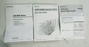 **NUEVO** 3 MANUALES DE USUARIO para Sony CRX230AD CD-RW - Imagen 1 de 1