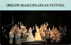 Oregon Shakespearean Festival Ashland OR Curtain Call Elizabethan Stage Postcard - Picture 1 of 2