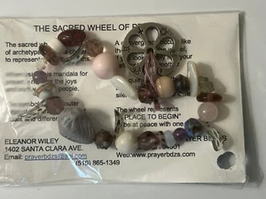 Vintage Beaded Wheel of Peace Unity Bracelet Never Opened Earth Tones - Picture 1 of 7