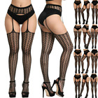 Women Pantyhose Stockings Hot Mesh Lingerie Fishnet Thigh High Garter Belt Lace