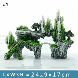 Mountain View Rockery Ornament Aquarium Hiding Cave Underwater Decorations - Picture 1 of 19