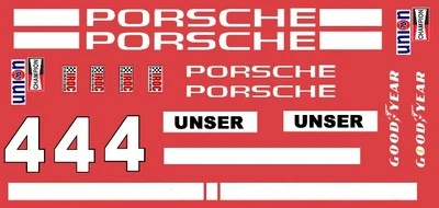 Calcomanías de coche ranurado #4 Al UNSER Porsche IROC escala 1/64 HO Foto 1 de 2