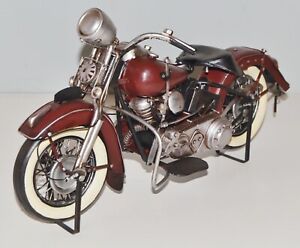 Moto en Étain Nostalgie Maquette de Voiture Ancienne Harley-Davidson L 34 CM