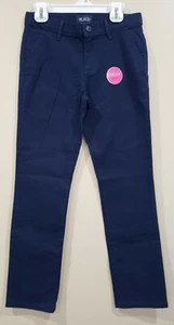 NWT The Children's Place Girl's Uniform Stretchy Navy Blue Pants Size 10 - Picture 1 of 10