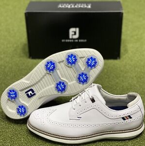 FootJoy Traditions Shield Tip Golf Shoes Style 57910 White 12 Medium New #86174