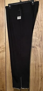 NWT SLIM FACTOR Investments 2X Slim Leg  Ankle No Waist Pants Zipper Hem Detail - Picture 1 of 7