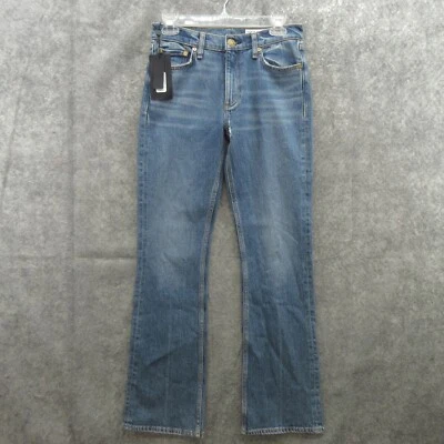 Rag & Bone Womens Peyton Straight Jeans 25 Blue Denim Cotton Mid Rise New DEFECT - Image 1 of 4