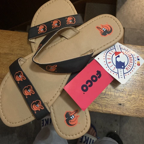 MLB -Baltimore Orioles Women’s  5/6  9/10  or 11-12 Sandals/Flip Flops By FOCO Cover