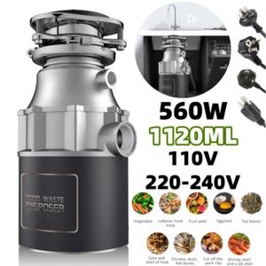 110/220-240V 1120mL 560W Food Waste Disposer Feed Grinding Sink Garbage Disposal - Picture 1 of 21