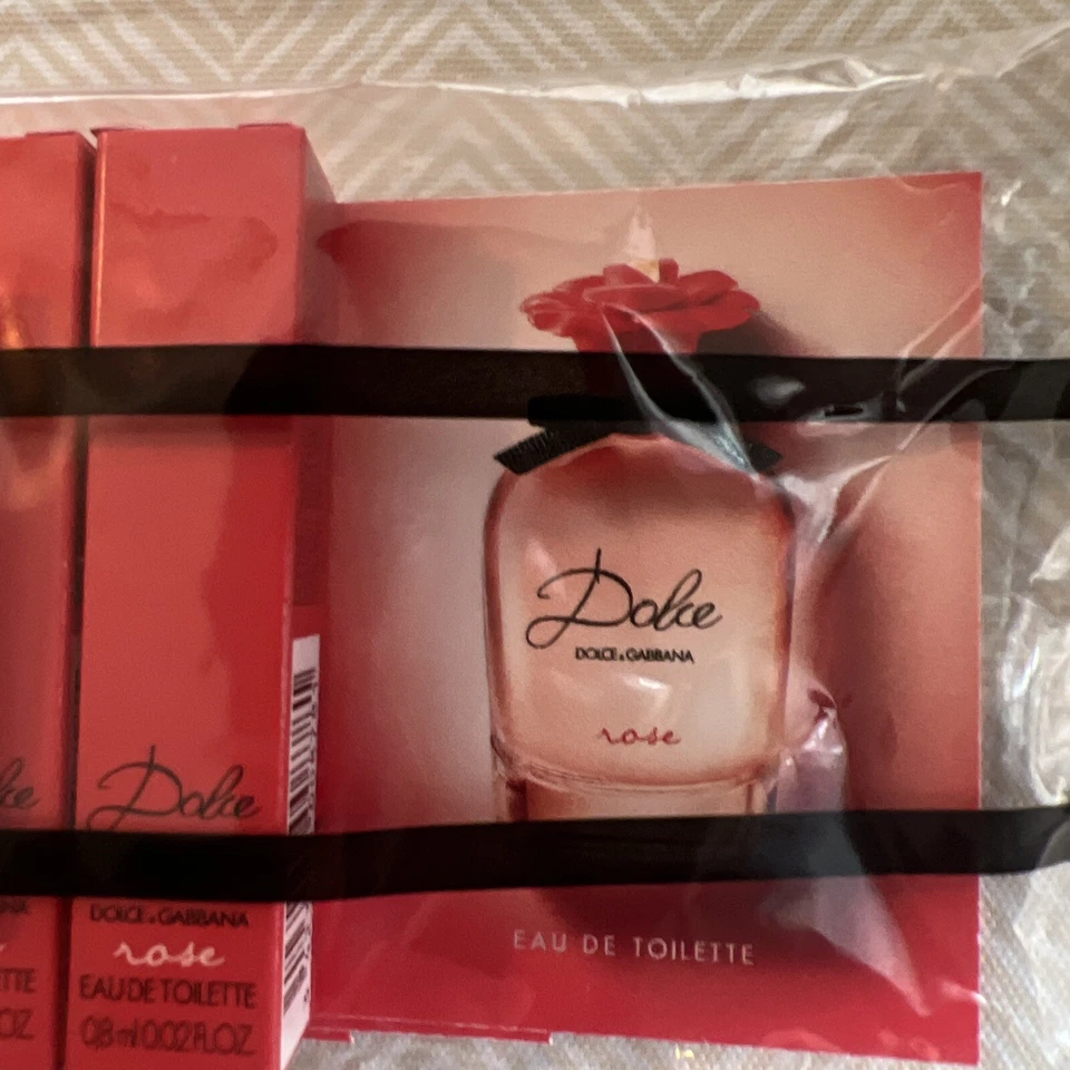 2 x Dolce Rose By Dolce&Gabbana Eau De Toilette Spray Travel Size 0.02 Fl Oz