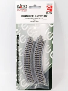 Nuevo KATO 20-174 R150-45 pista curva 4 piezas - stock del Reino Unido - Imagen 1 de 4
