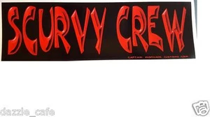 Pirate Bumper Sticker SCURVY CREW Red and Black Set of 2 Bumper Stickers #41 - Bild 1 von 1