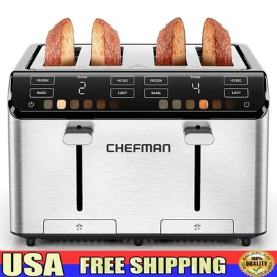4 Slice Toaster Touchscreen Extra Wide Slots Bagel Mode High Lift Lever New - Image 1 of 4