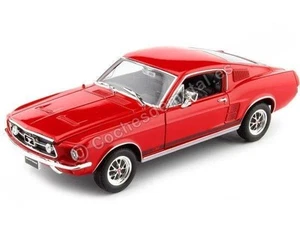 1967 Ford Mustang GT Fastback Rojo 1:24 Welly 22522 - Imagen 1 de 6