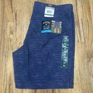 Callaway Golf Mens Active Waist Performance Shorts Blue 40 - Picture 1 of 4