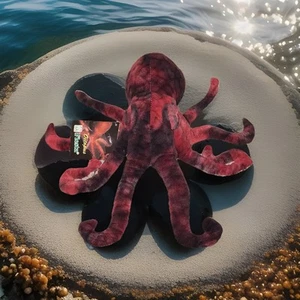 Fiesta Toys 12" Pulpo Rojo Peluche Realista 2016 con Etiqueta - Imagen 1 de 9