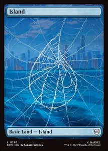 MTG Island 190 Full Art Land Marvel Spider-Man - Foto 1 di 1
