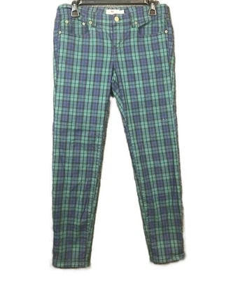 Pantalones VINEYARD VINES Reloj Negro Terciopelo a Cuadros Elastizados Cónicos Para Mujer 6 Azul Verde Foto 1 de 4